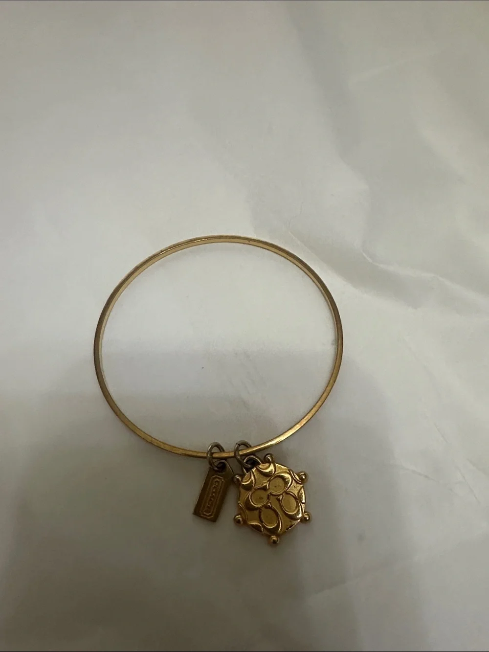 Lot of two Coach Bracelets Silver Tone and Gold Tone